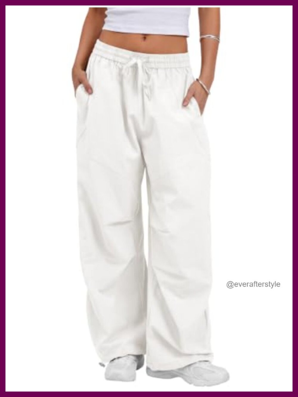 Wide Leg Barrel Pants Baggy Hiking Track Pants Loose Quick Dry Drawstring